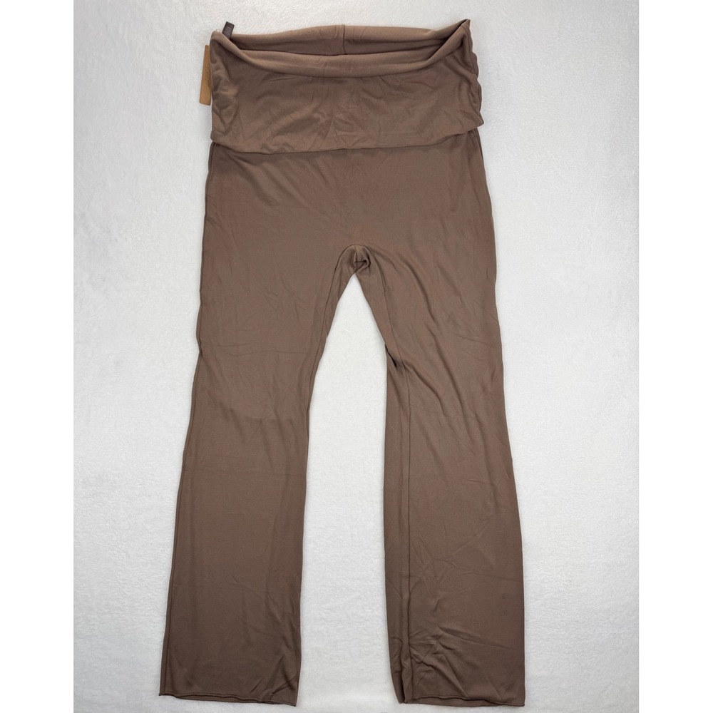SKIMS Cloud Flare Pant Amethyst Brown Purple Knit High Rise Size 4X NEW